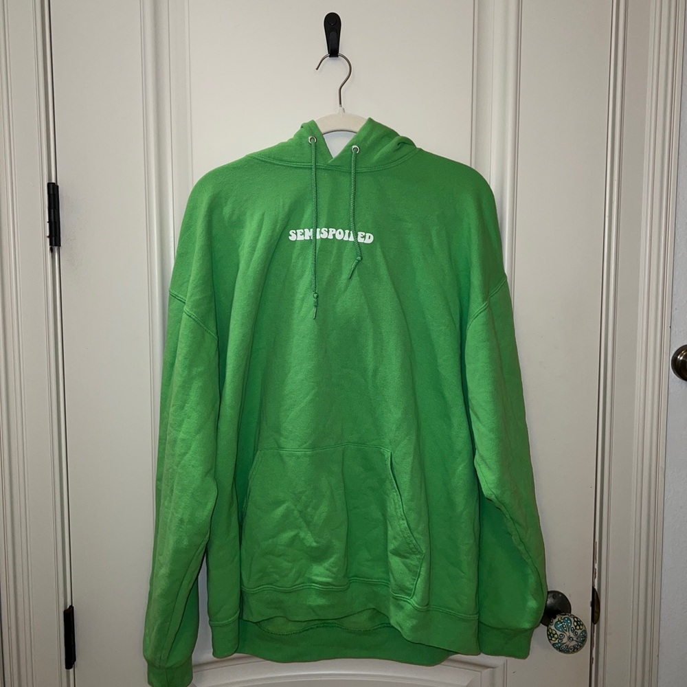 SEMISPOILED Lime Green Hoodie, Size XL